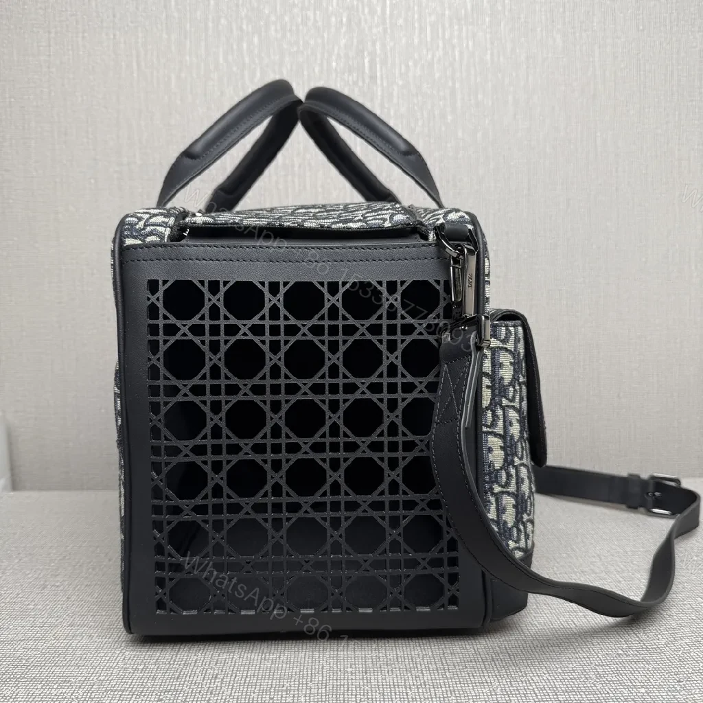 View 2 of Monochrome Textile Satchel: Modern Pattern, All-Day Comfort
