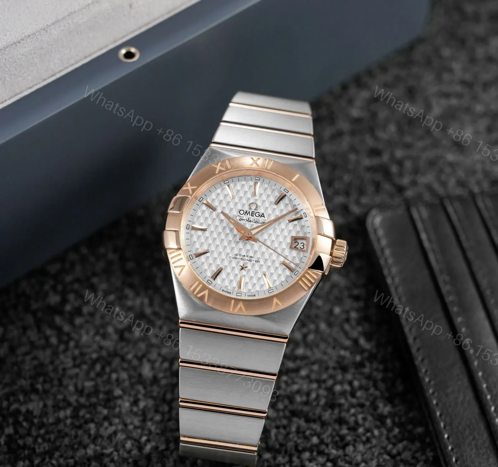 View 2 of Omega Constellation Men’s Watch – Rose Gold Stainless Steel Luxury