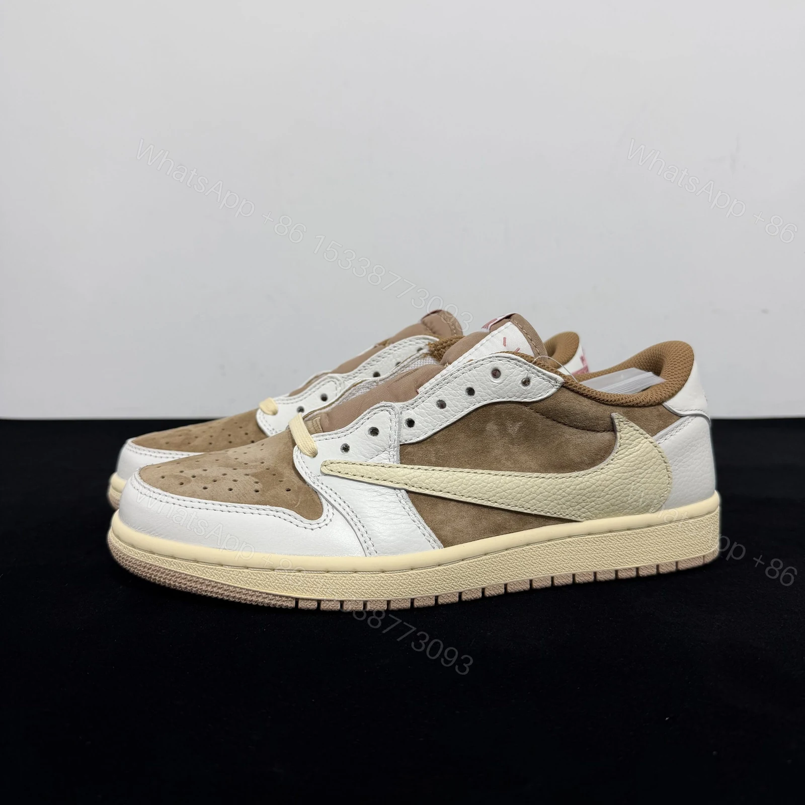 View 8 of Travis Scott x Air Jordan 1 Low OG Pink Oxford Replica