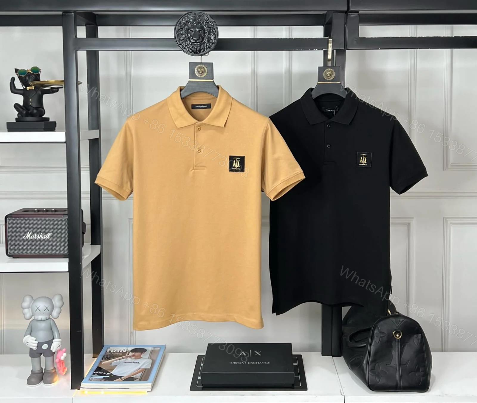 Armani Very Premium Nylon Polo Brown Black First Copy | AAA+ Replica — view 1