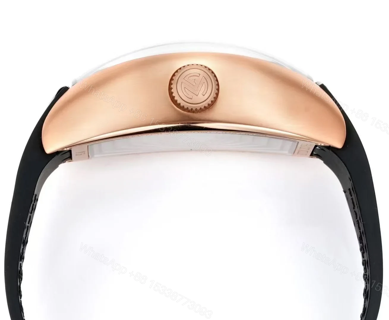 View 7 of Franck Muller Grand Central Tourbillon Replica 42MM Premium Rose Gold Skeleton Leather Strap Edition FM-GCT-RG-SKEL-LTH-42