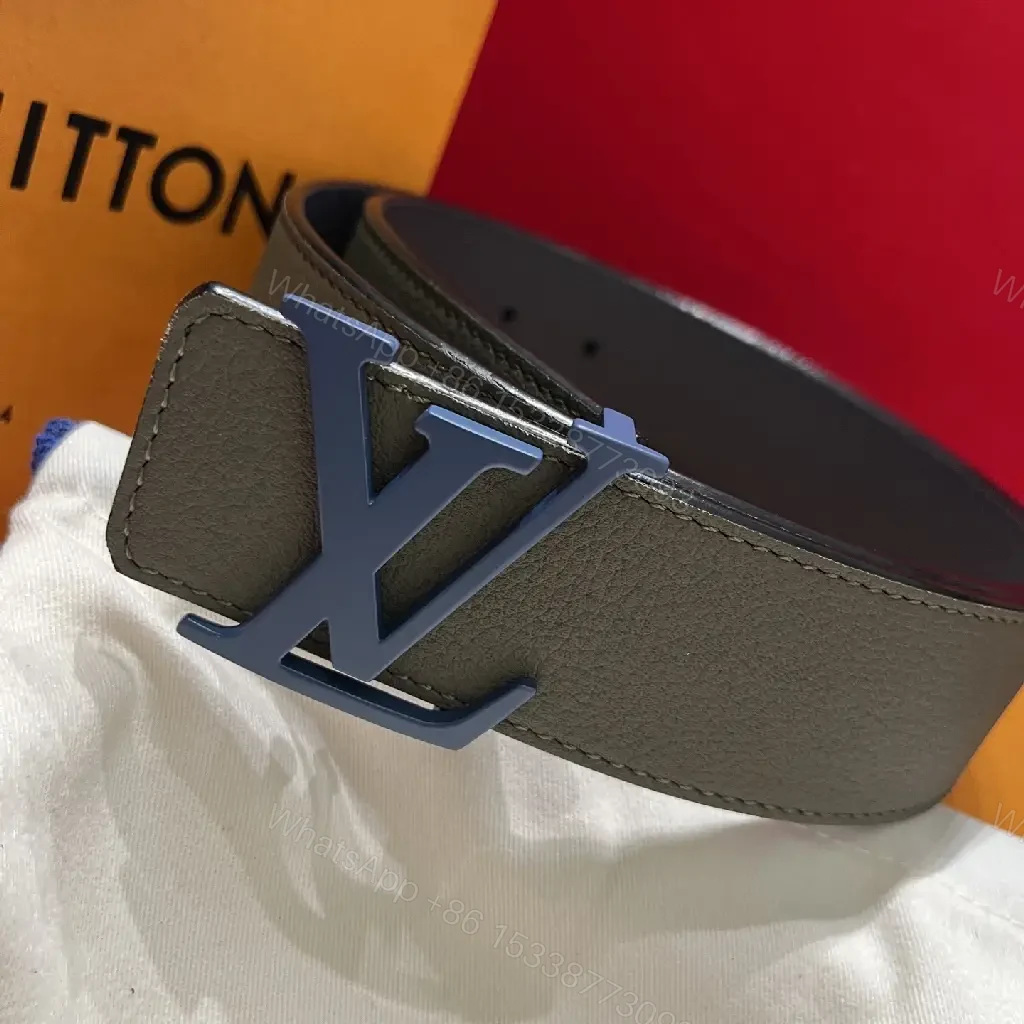 View 2 of Minimalist Luxury Belt with Bold LV Hardware: Refined Everyday Edge