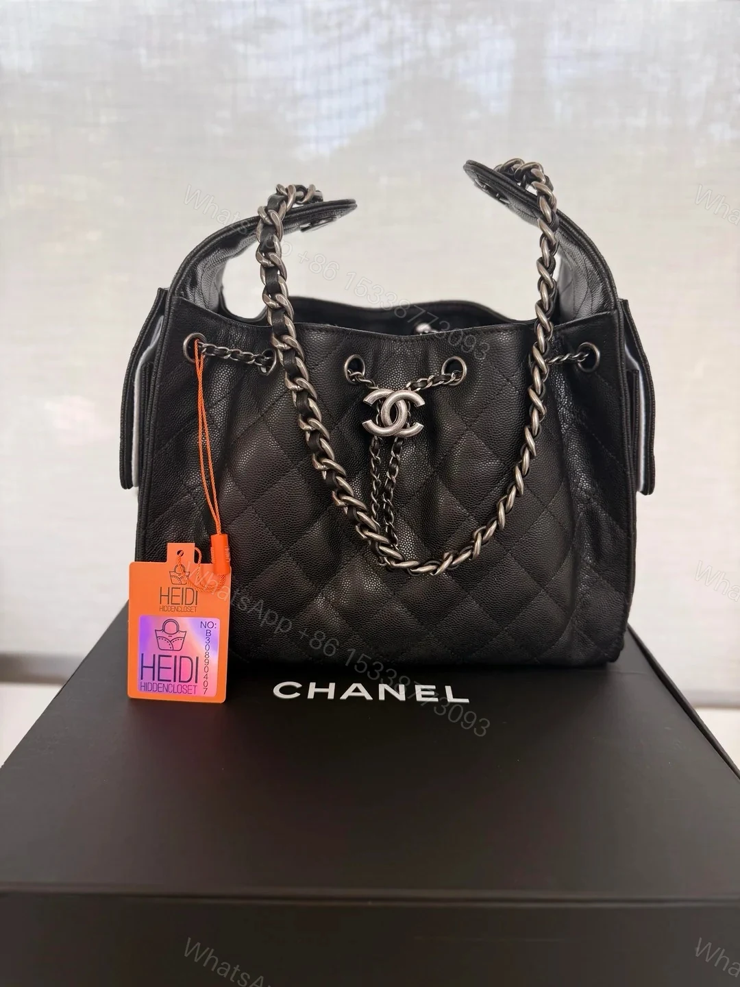 Chanel 25 Small Black Sliver Hardware — view 1