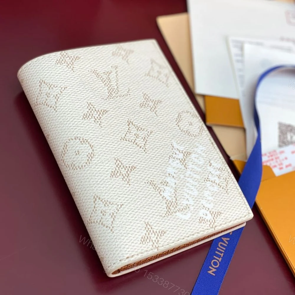 View 3 of Louis Vuitton Passport Cover Monogram Heritage Off White 14Cm M15075
