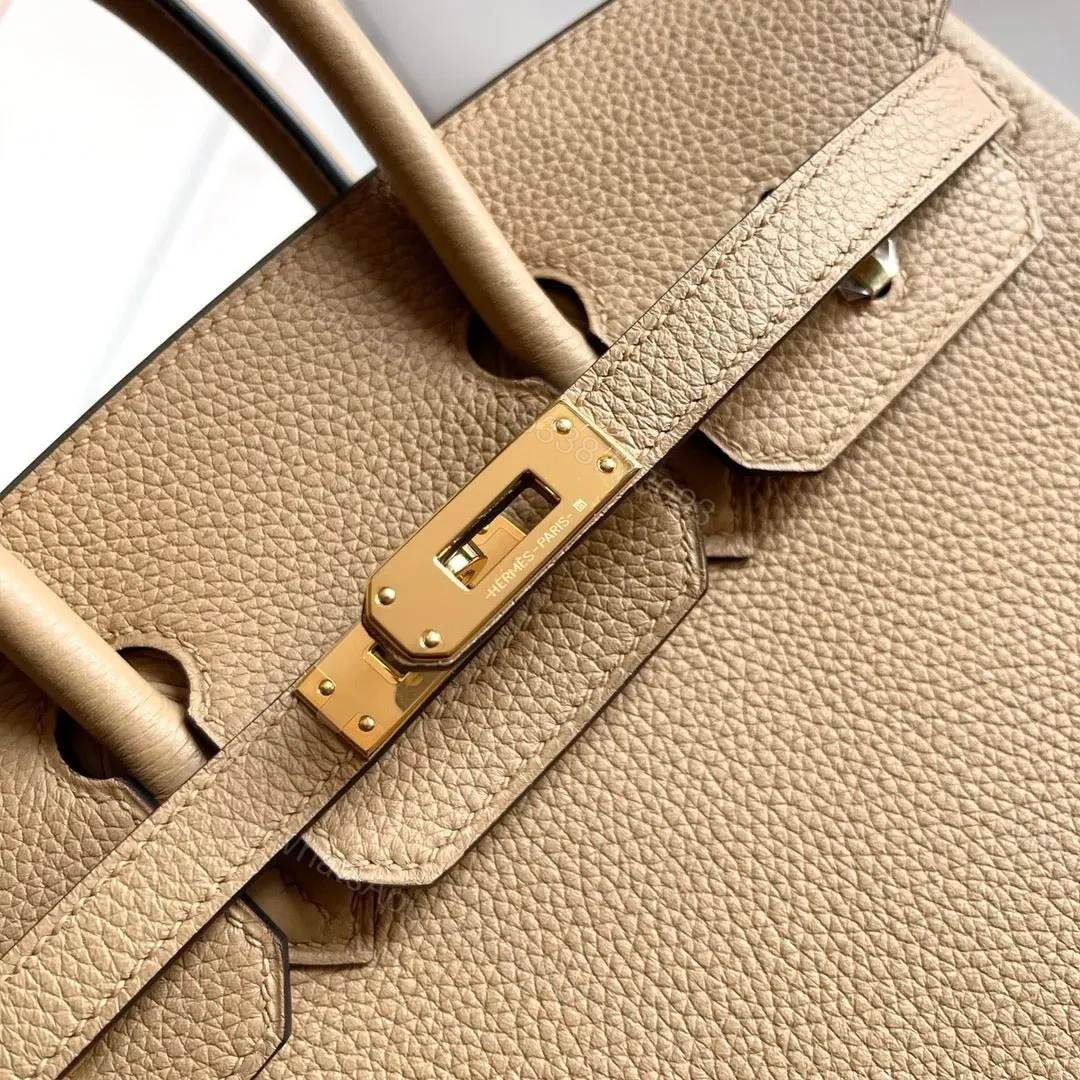 View 8 of HN Birkin Beige Togo 25 Gold Hardware