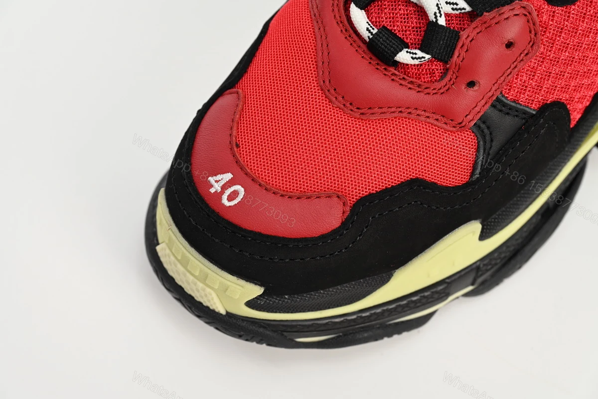 View 6 of Balenciaga Triple S Black Red Grey 483513 W06E1 1006