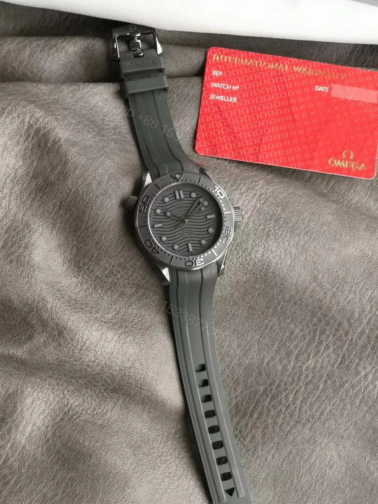 View 10 of Replica Omega Seamaster 300M “Black Black” Ceramic Case Super Clone Replica