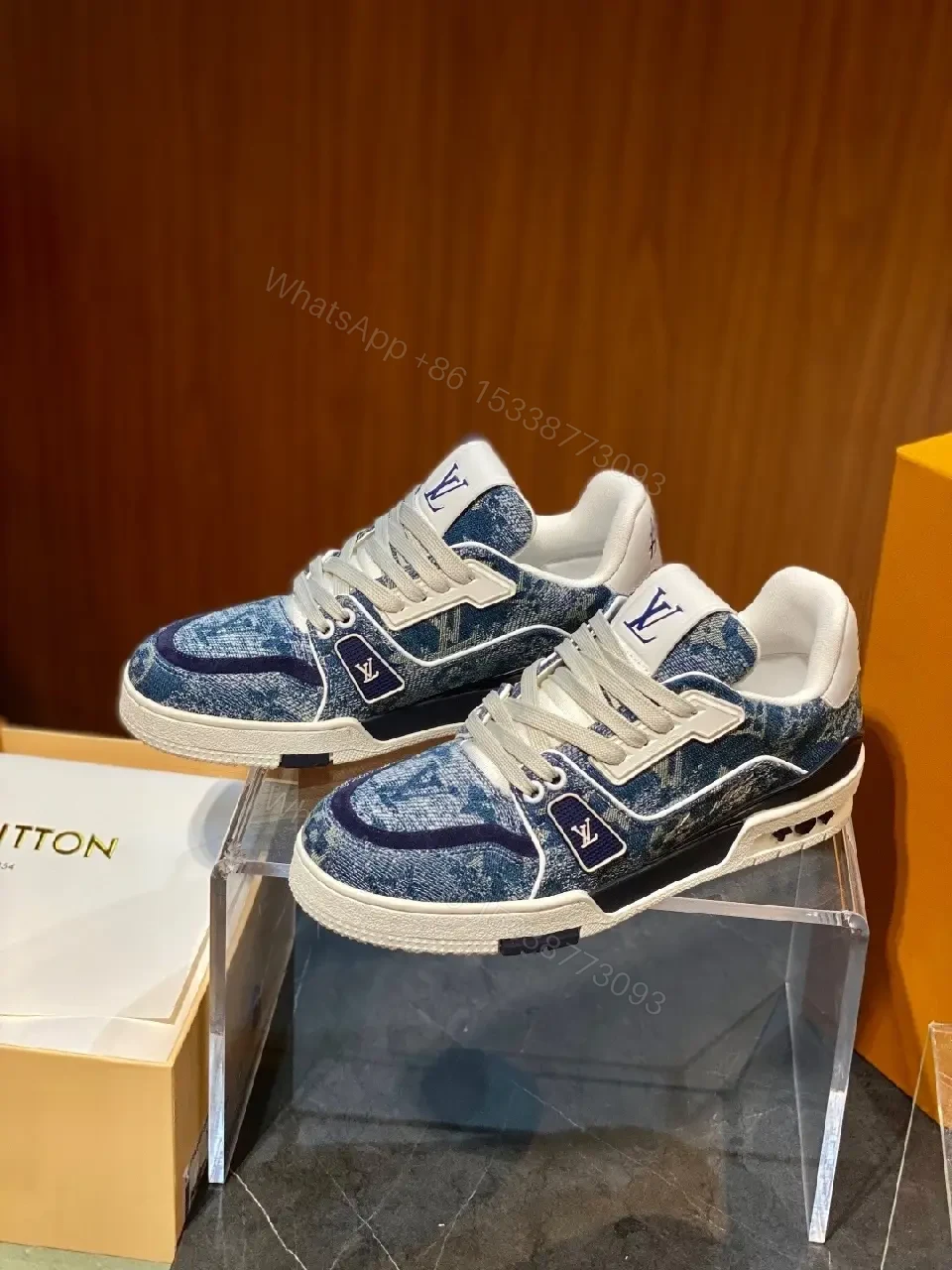 View 4 of Minimalist LV-Texture Sneaker: Luxury Comfort, Everyday Elevation