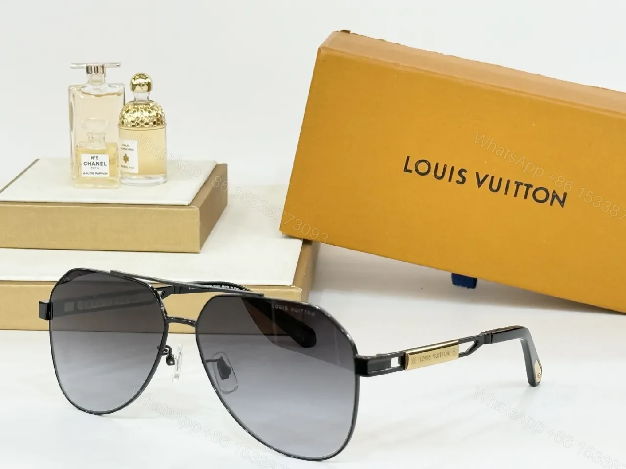 View 9 of Classic Pilot Sunglasses: Metal Frame, Gradient UV Lens