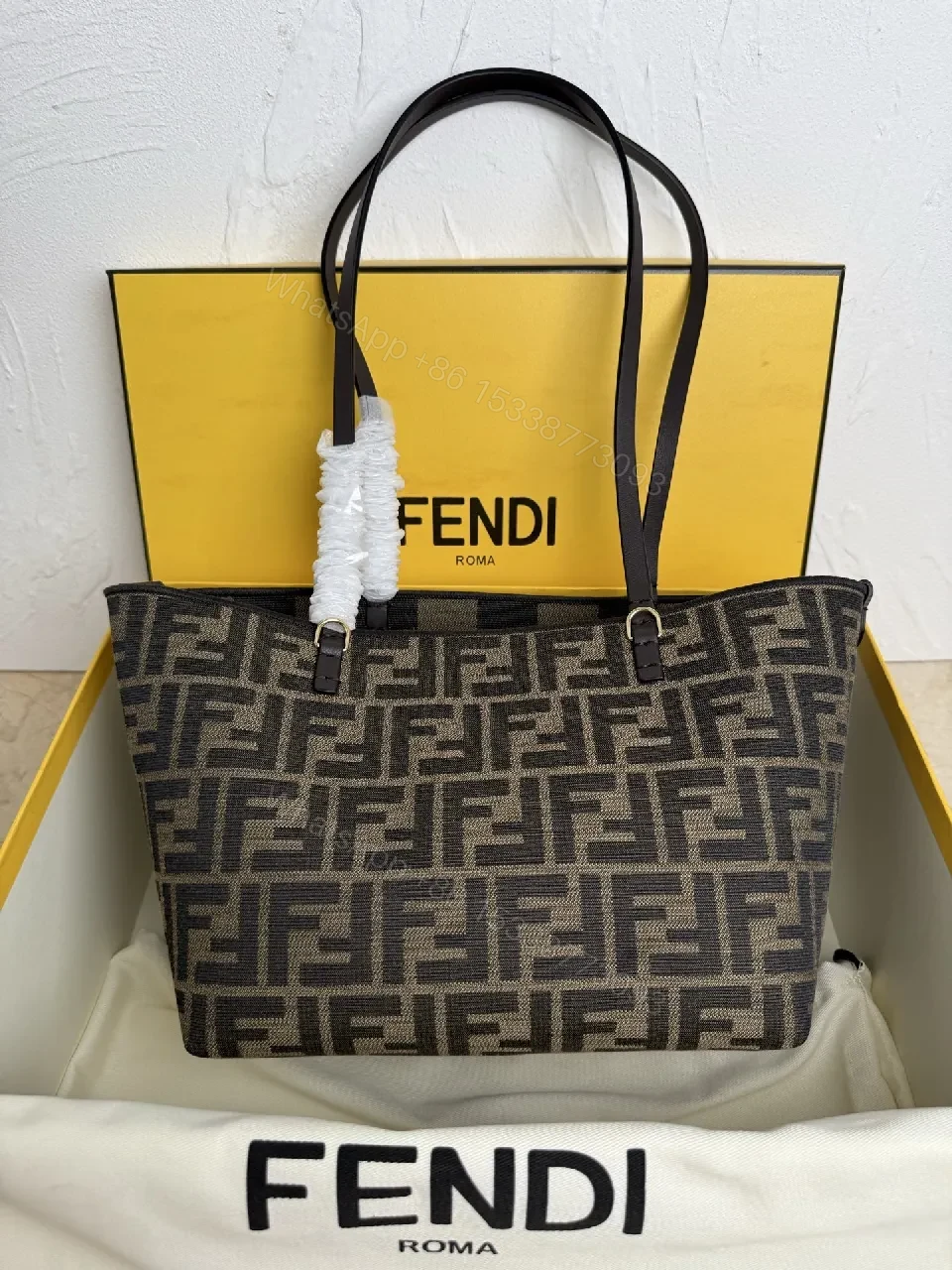 View 5 of Patterned Luxury Tote: Monogram Patterned Exterior, Spacious Tote Bag