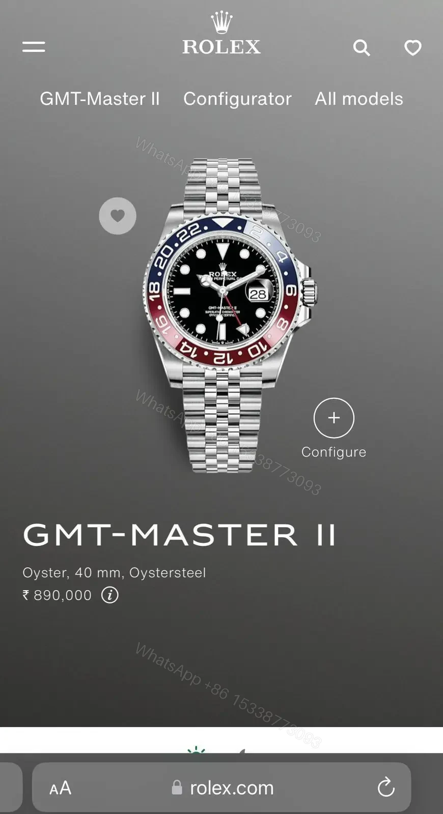 View 2 of Rolex For Men 7AA Premium Collection Model Rolex GMT II 2019