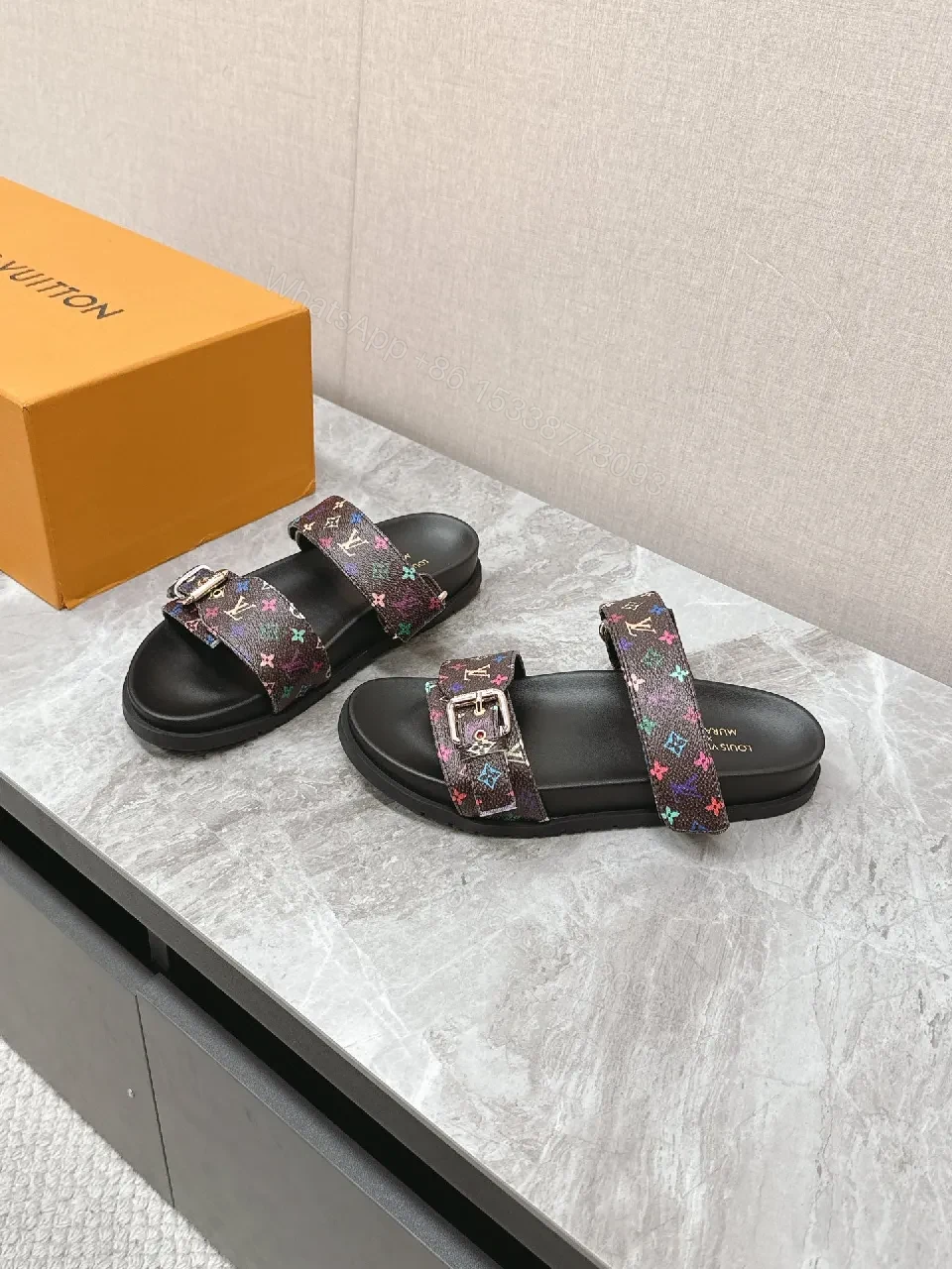 View 6 of Louis Vuitton Monogram Slide Sandals â€“ All-Day Comfort, Premium Patterned