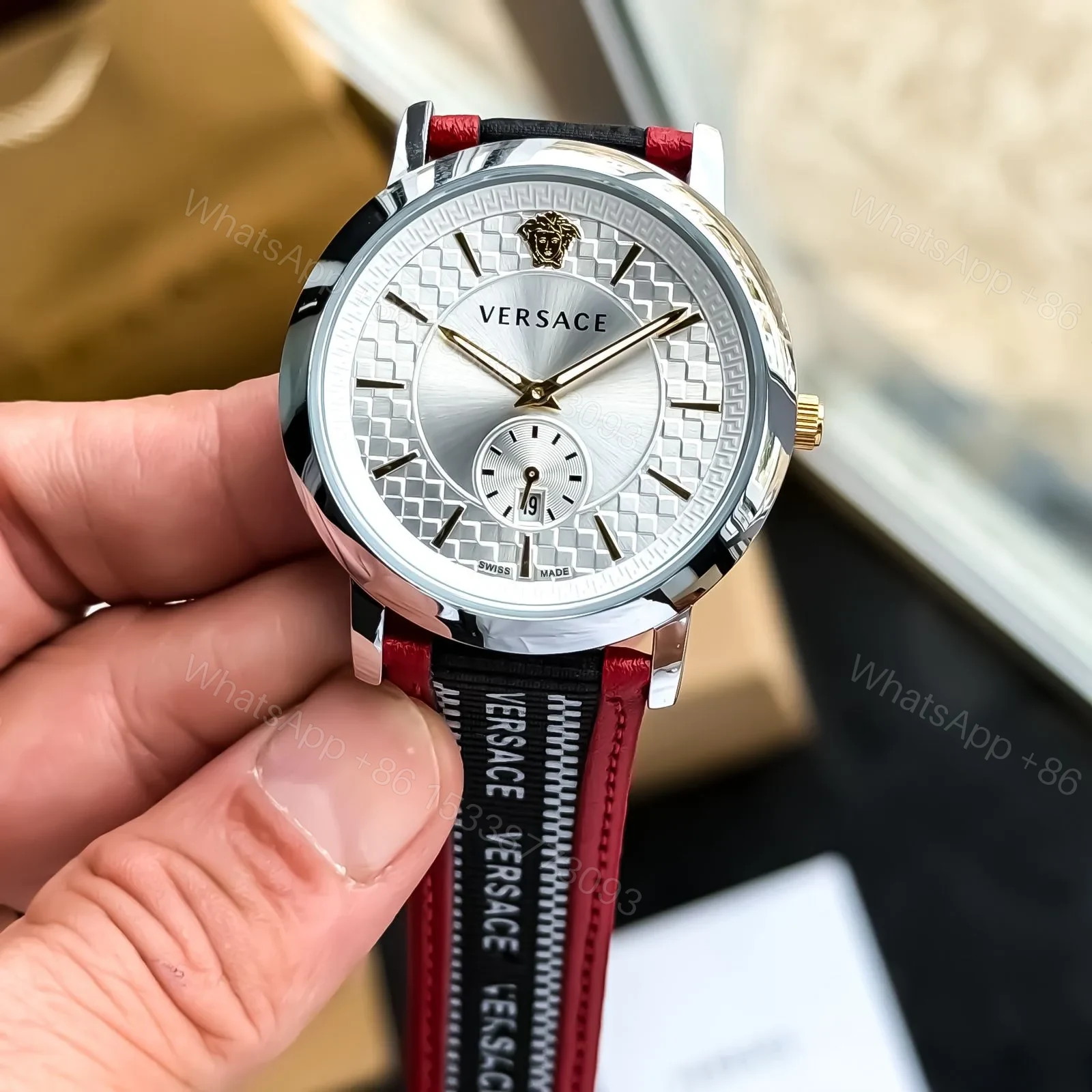 View 3 of Versace Greca Men’s Chronograph Watch 42mm