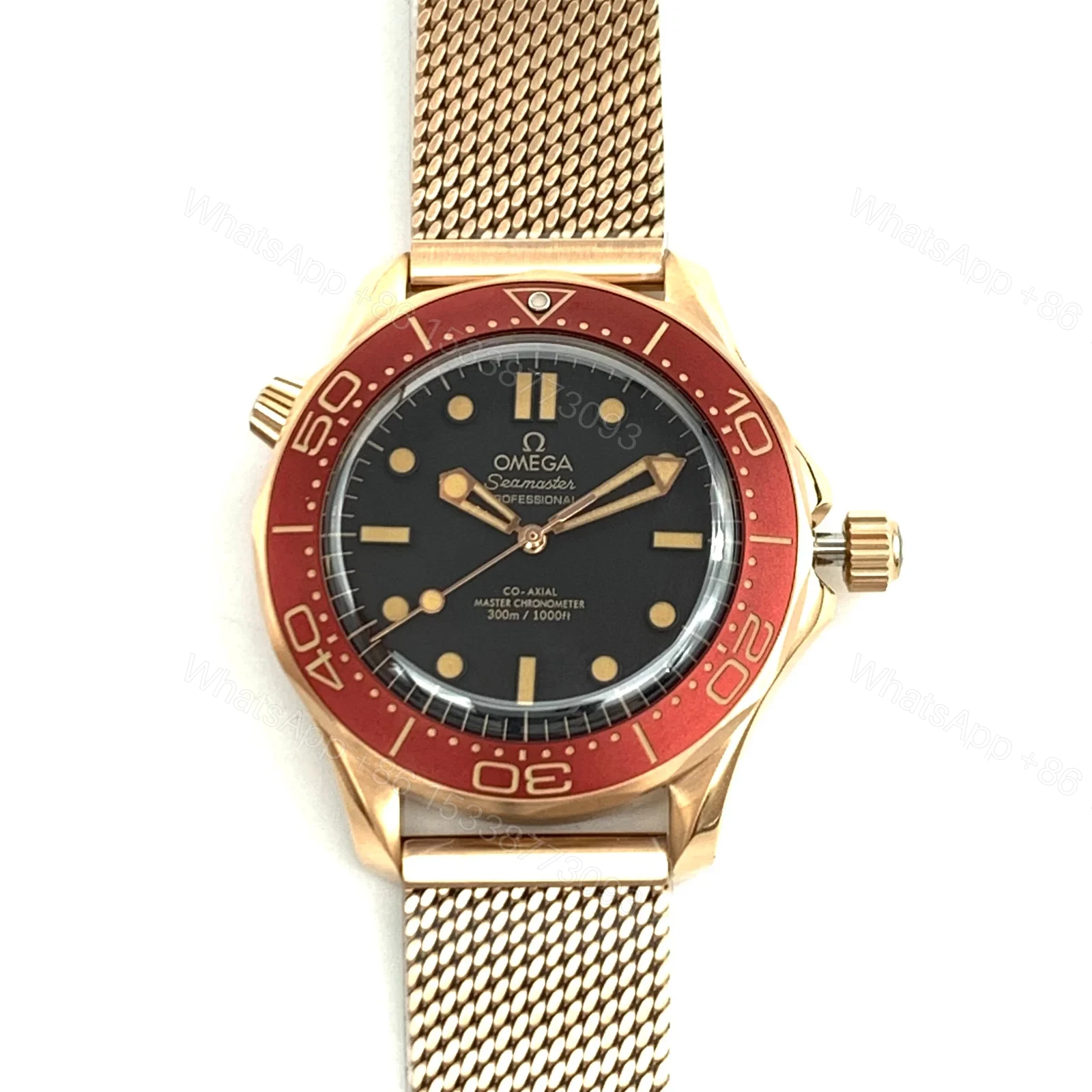 Omega Seamaster Diver 300M Master Co-Axial 42 Bronze Gold Black Bracelet 210.90.42.20.01.003 — view 1