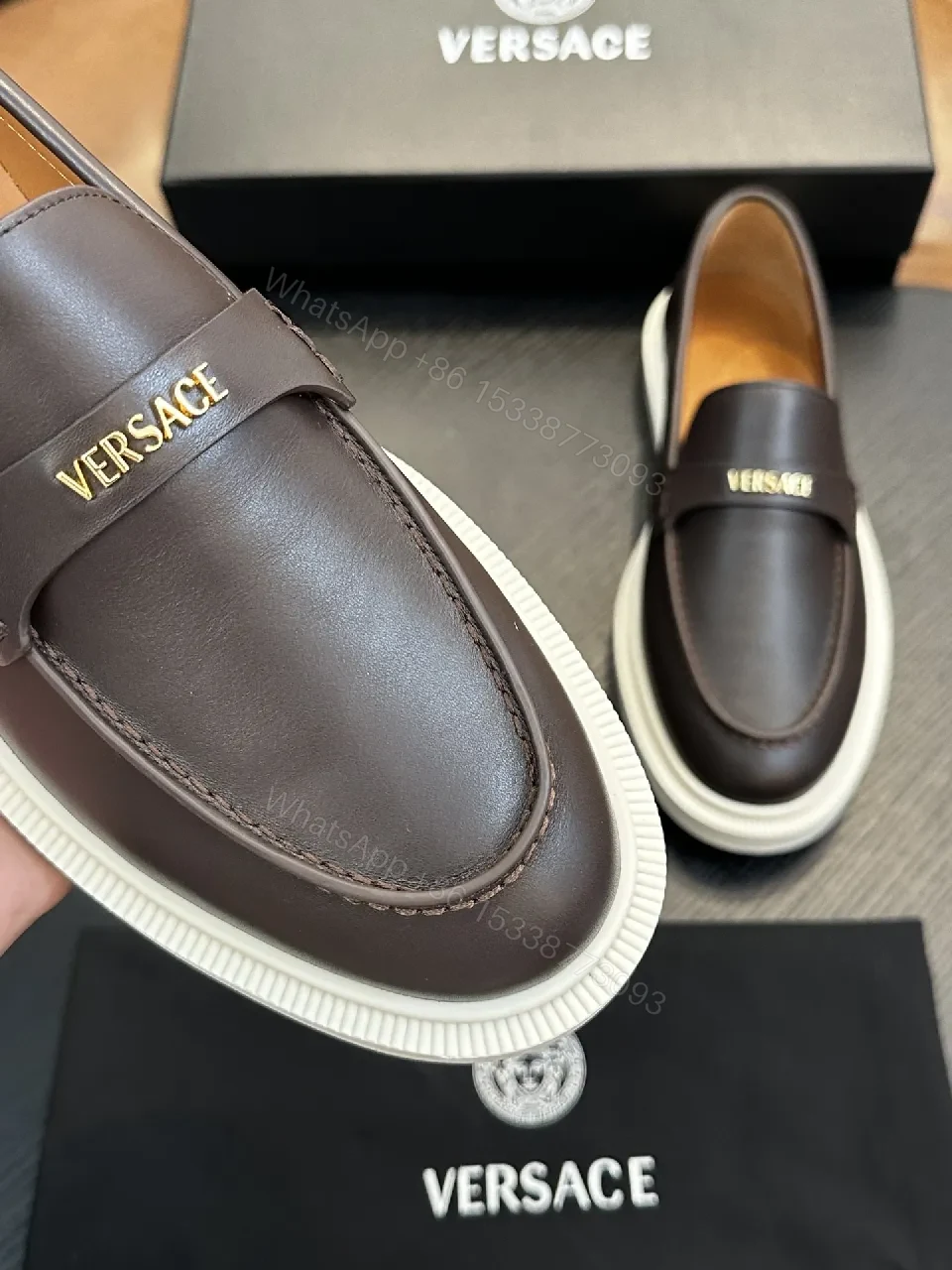 View 8 of Dark Brown Leather Loafers + Premium Calfskin + Sleek Modern + All-Day Comfort + Loafers