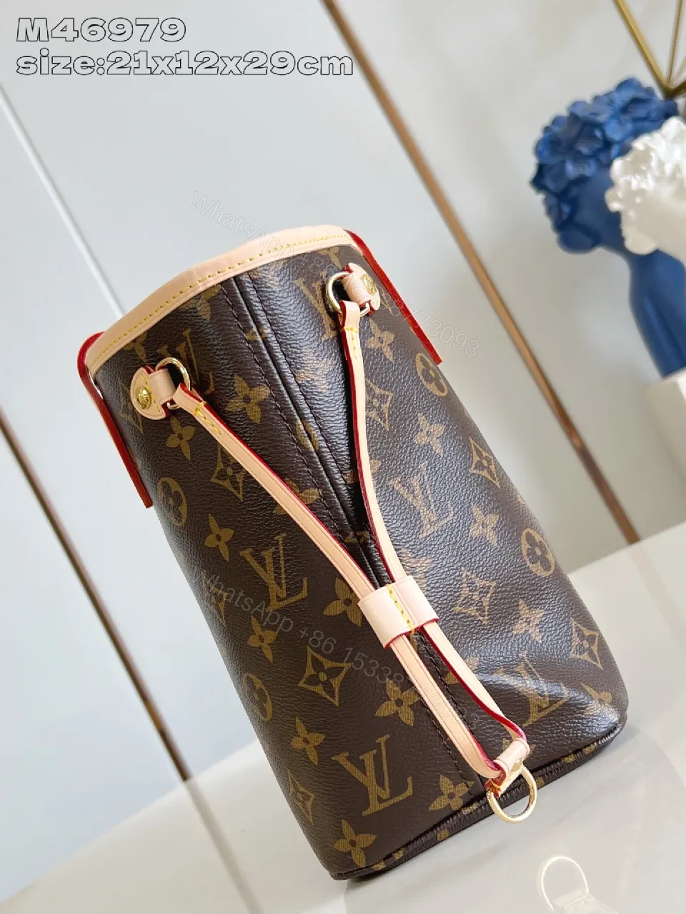 View 2 of Monogram Luxe Tote: Structured, Top-Handle Bag with Pink Trim