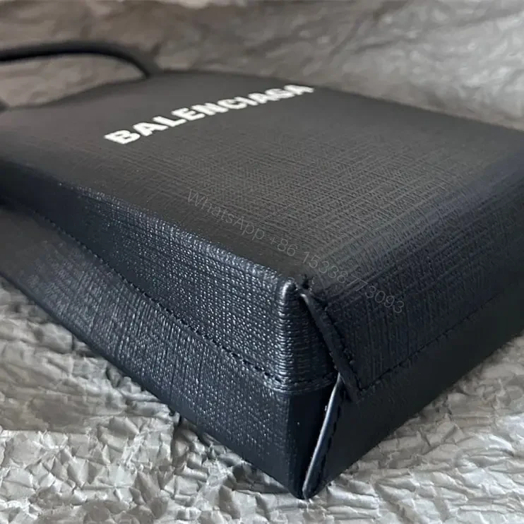 View 7 of 高仿Balenciaga迷你Tote包系列小牛皮黑色