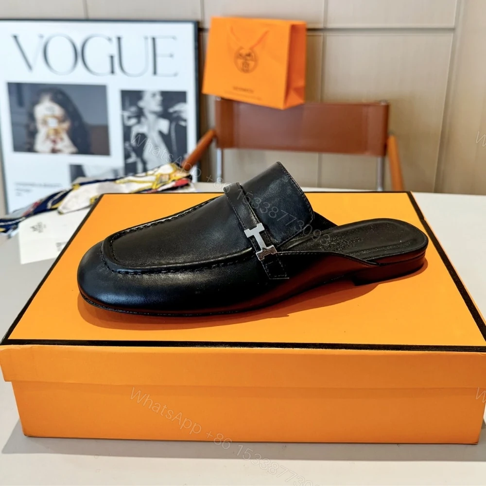 View 2 of HERMES LENA MULE BLACK H241037Z 02350