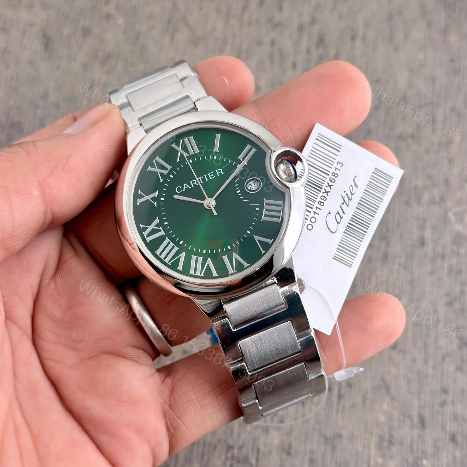 Cartier Ballon Bleu Green Dial Silver Edition — view 1