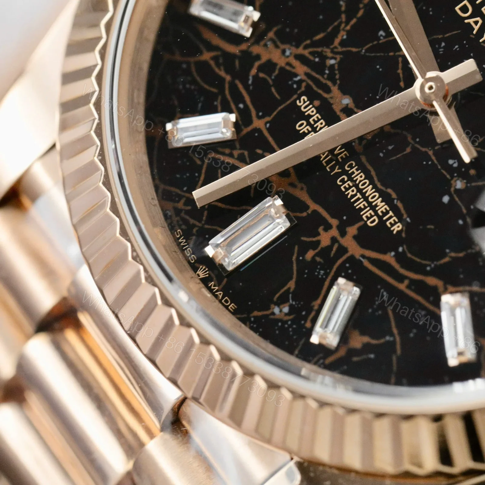 View 5 of Superclone Rolex Day-Date Eisenkiesel Diamond Dial 128235-0041 36 mm