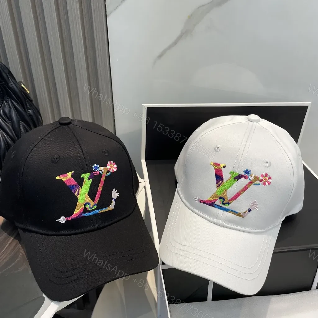 View 5 of Colorful Embroidered LV-Inspired Cap, Everyday Luxe Style