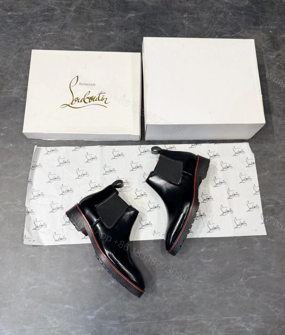 First Copy Louboutin Chelsea Boots Men — view 1