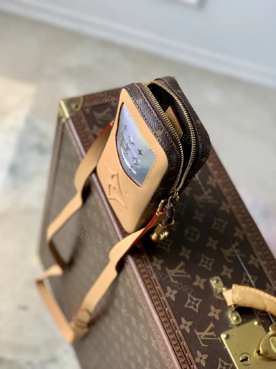 View 3 of Refined Leather Travel Wallet Case - Luxe, Compact Organizer