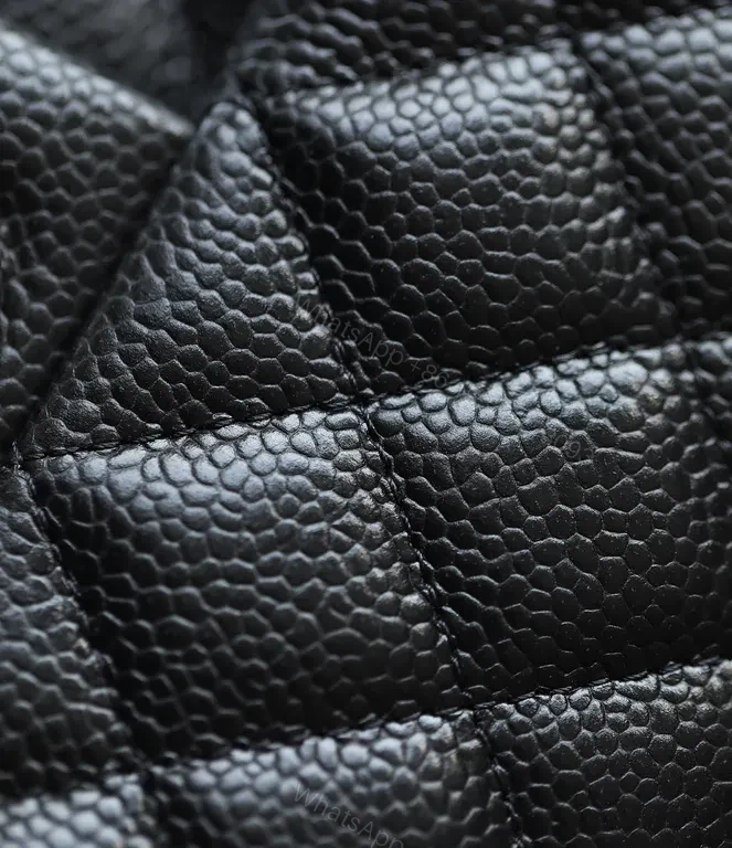 View 5 of Chanel-Style Quilted Black Calfskin Crossbody Bag