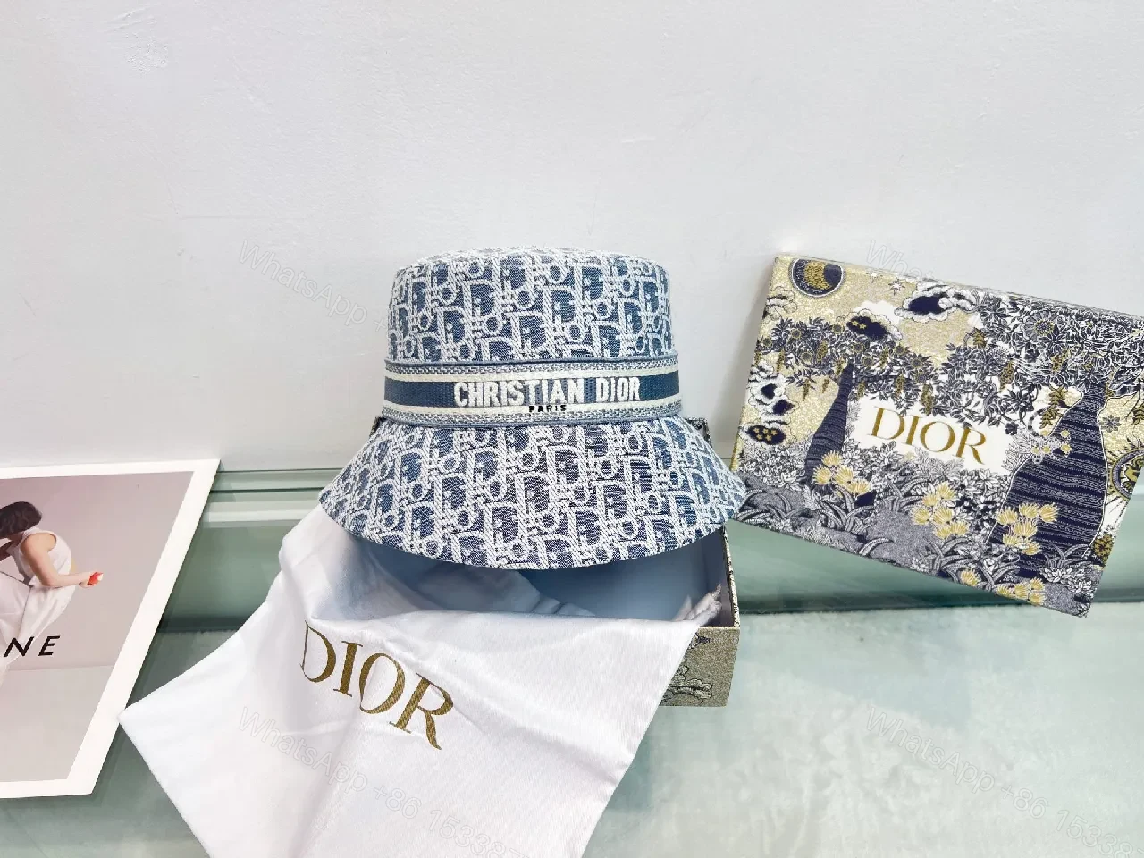 View 8 of Patterned Visor Hat – Luxurious, Structured, All-Day Comfort
