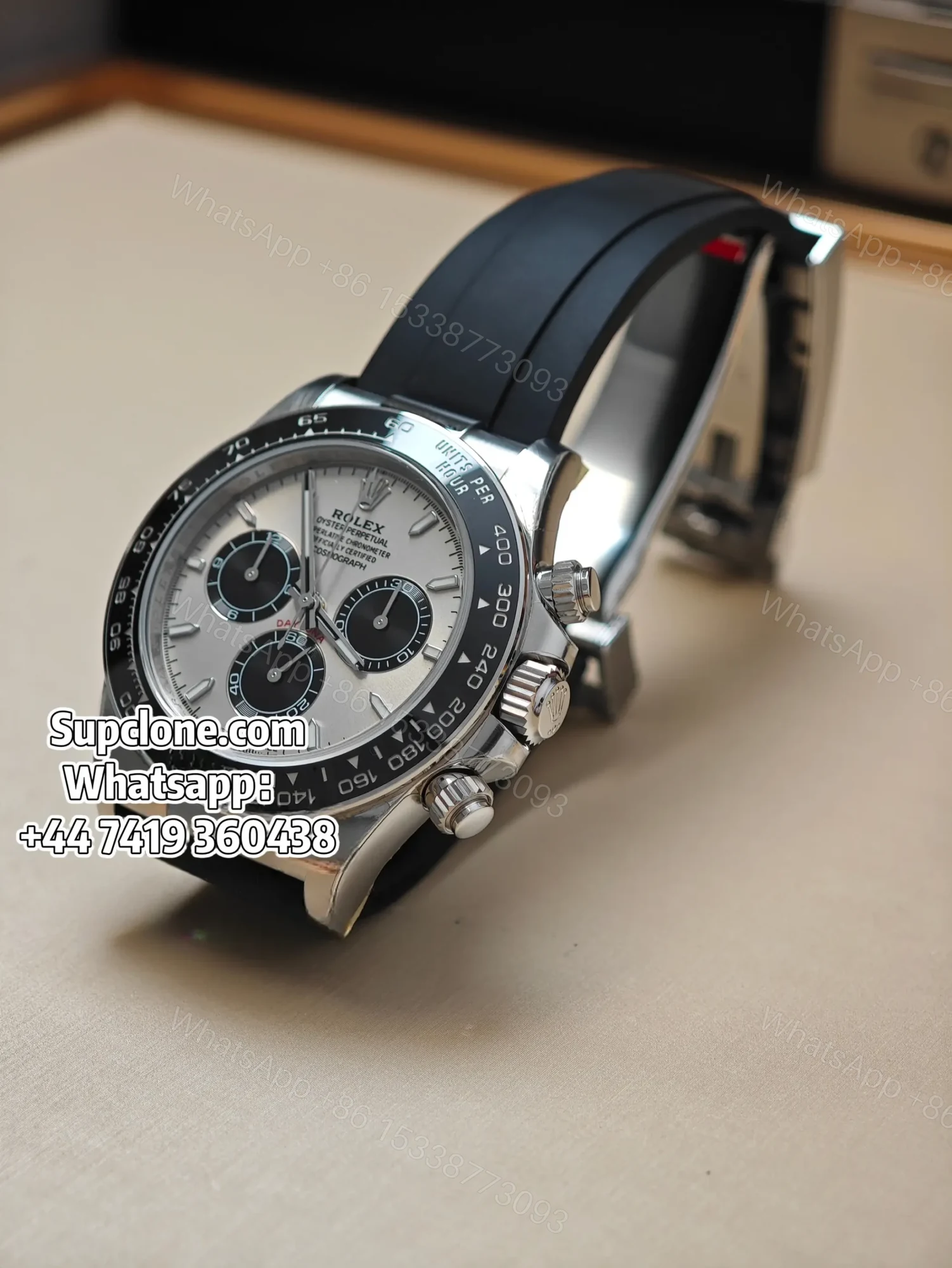 View 6 of Rolex Daytona Super Clone M126519LN-0006 Silver Dial 4131 Movement