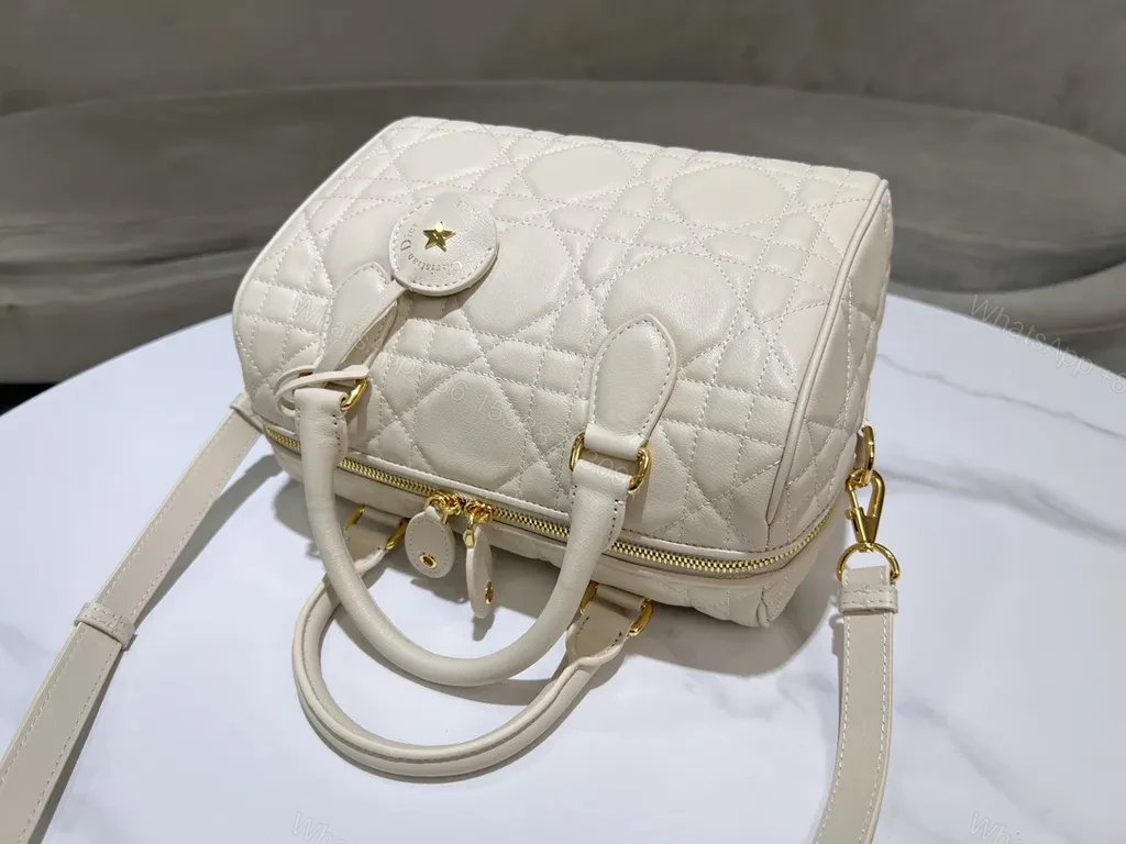 View 9 of Chic Quilted Mini Satchel â€“ Luxury Dior-Inspired Carryall