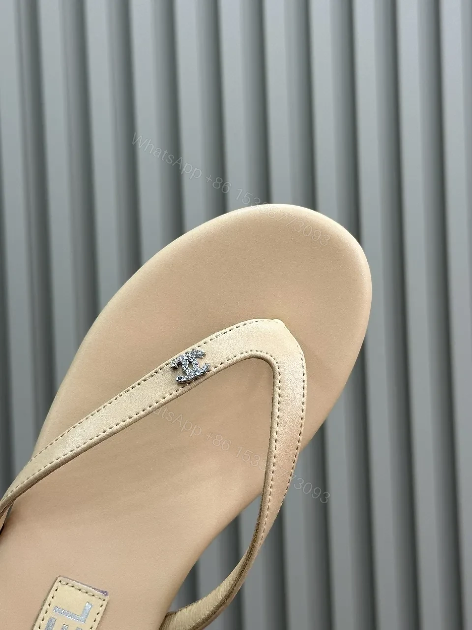 View 6 of Beige Leather Flip-Flops: Subtle Luxury, Everyday Comfort