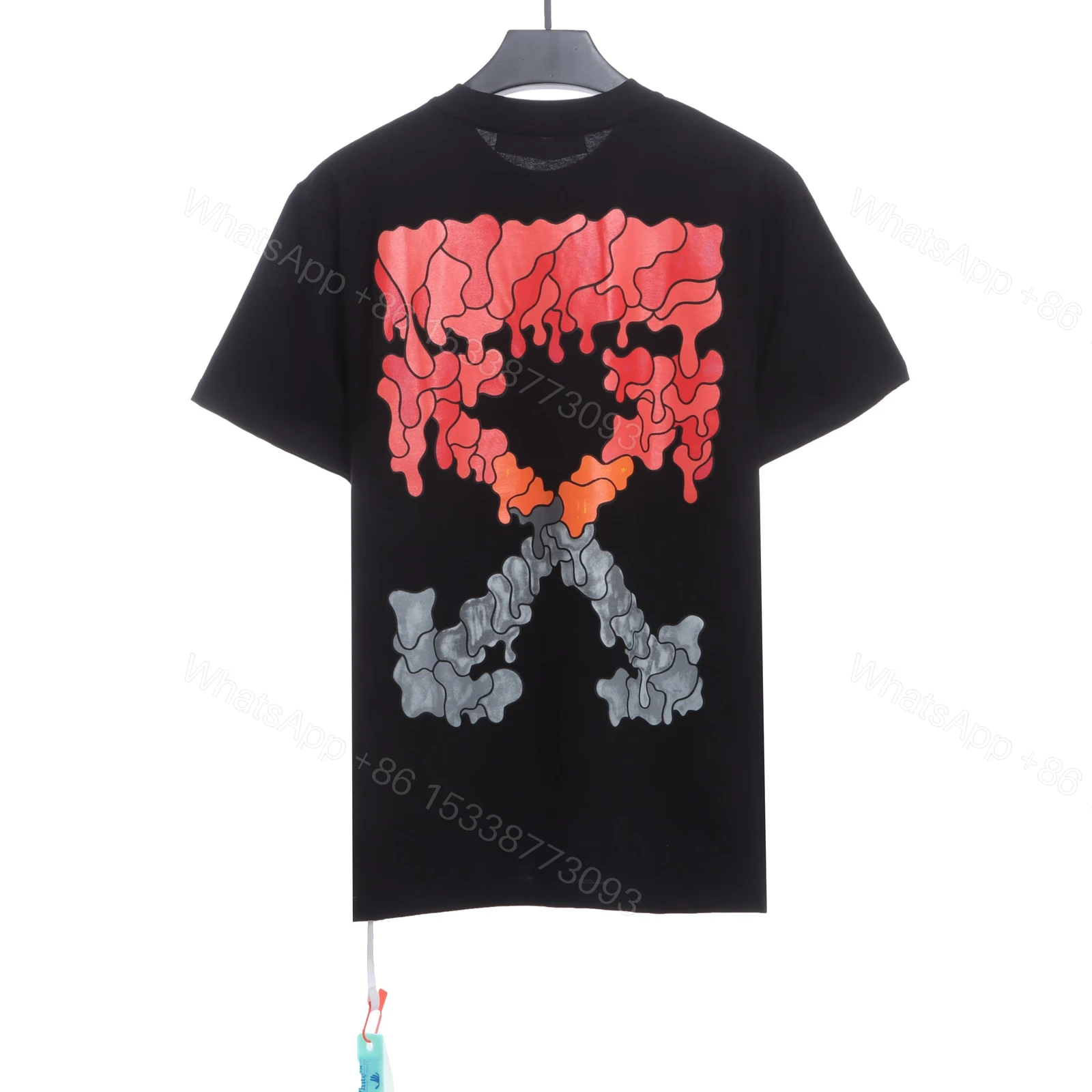 Off-White Red Gray Dissolution Gradient T-Shirt — view 1