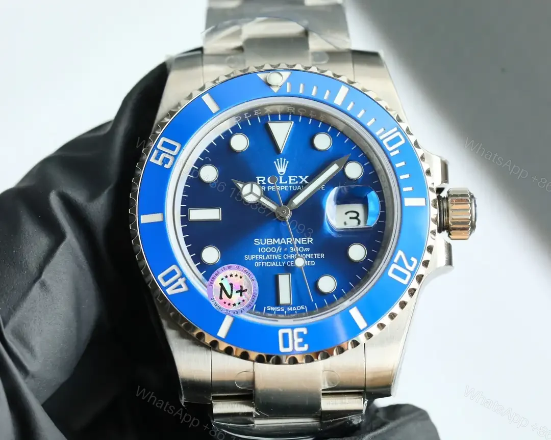 Rolex Submariner Smurf Blue 40mm White Gold 116619lb-0001 — view 1