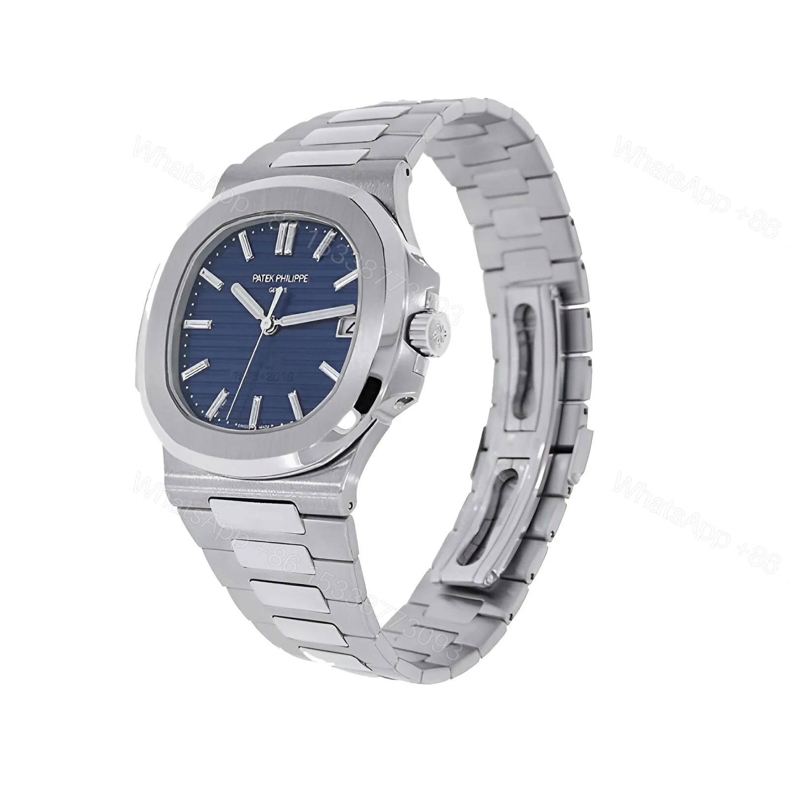 View 2 of Patek Philippe Nautilus Platinum Blue Replica