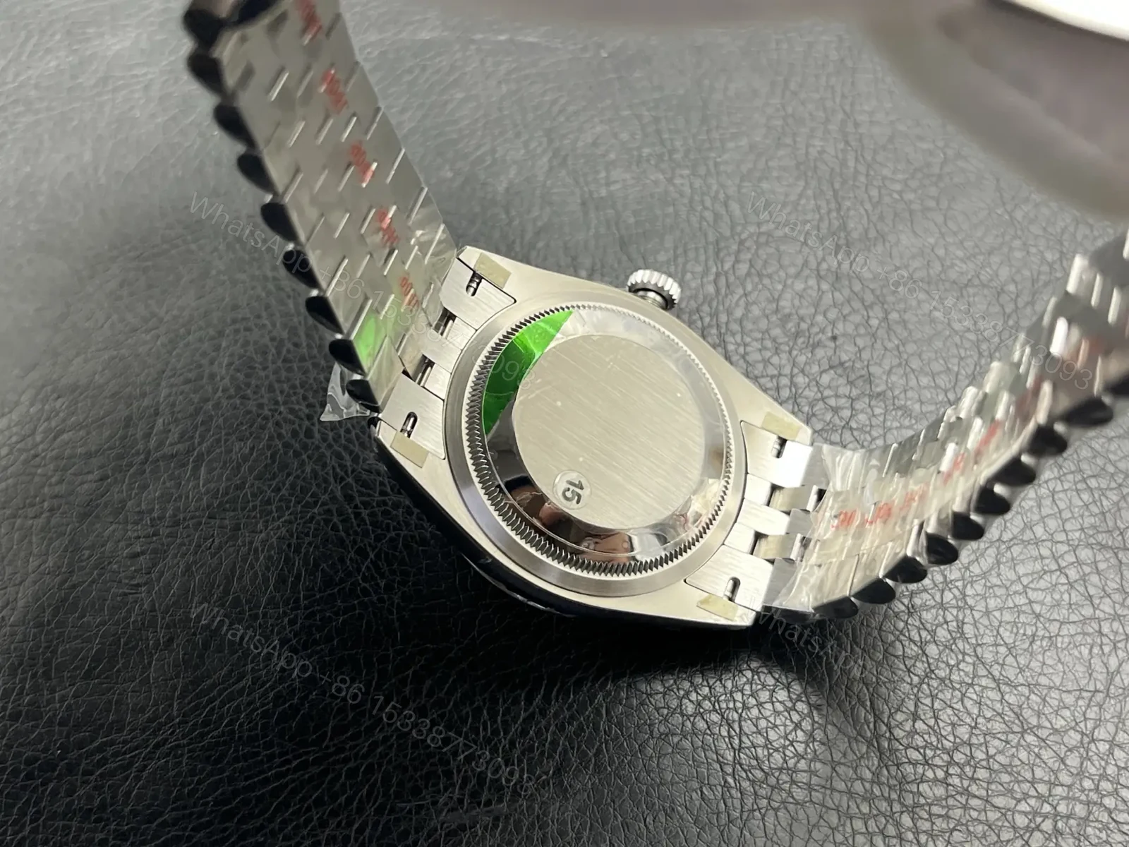 View 9 of Rolex Datejust 36 Stainless Steel Diamond Green Palm Jubilee 126284RBR-0047