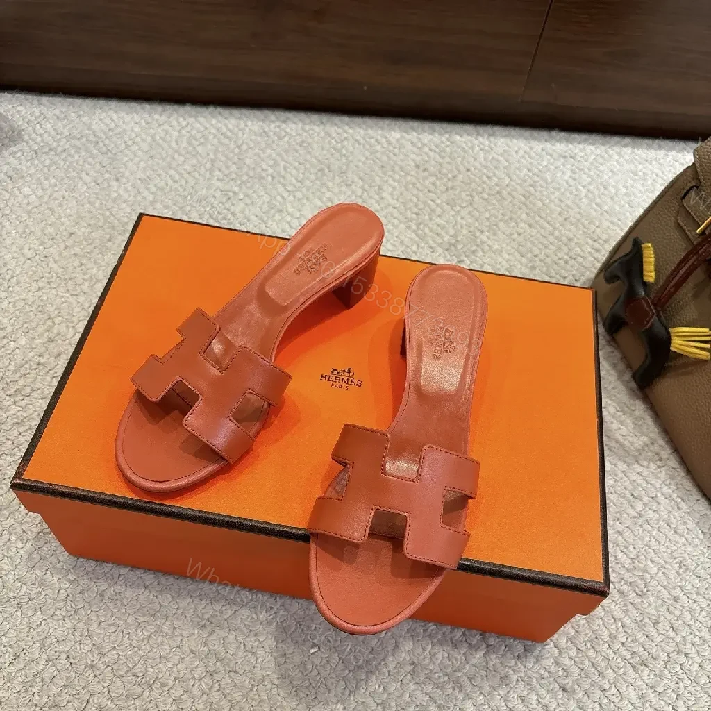 View 4 of Terracotta Leather Structured Sandal with Block Heel