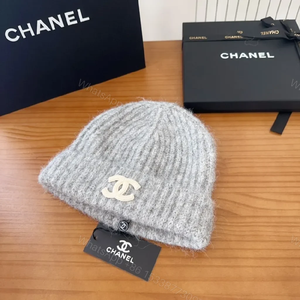 Lux Wool Beanie, Ribbed Knit, Subtle Logo, Cozy Warmth, Beanie — view 1