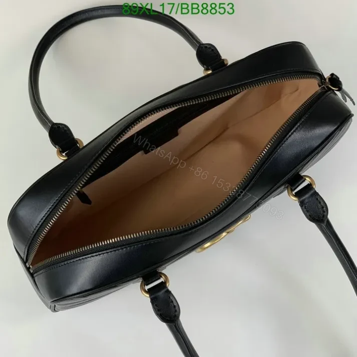 View 12 of Gucci Faux GG Marmont White Top Handle Bag BB8853