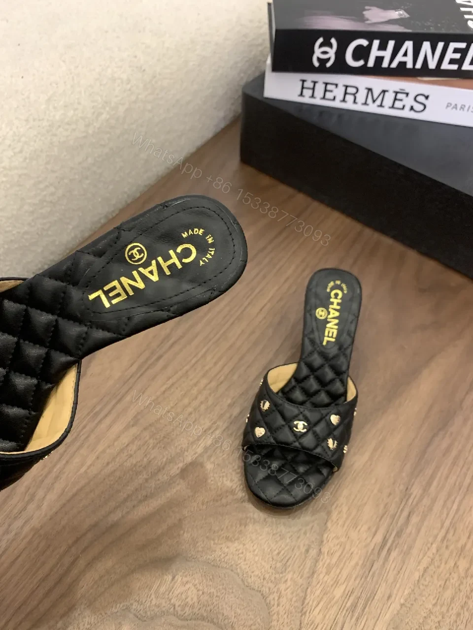 View 3 of Patterned Quilted Slip-Ons: Luxe Comfort Sandals