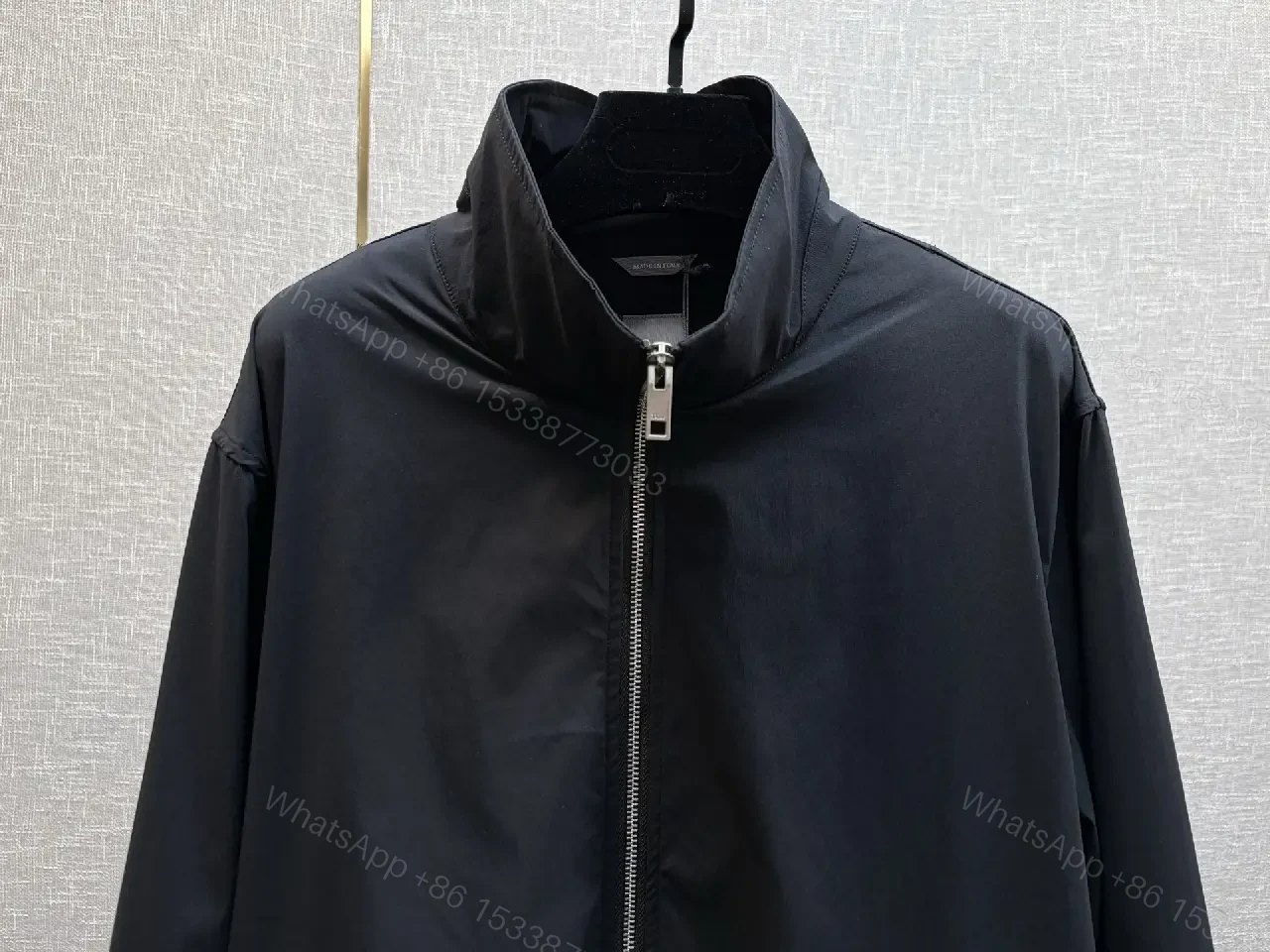 View 8 of Premium Lightweight Biker Jacket with Subtle Dior-Inspired Accents