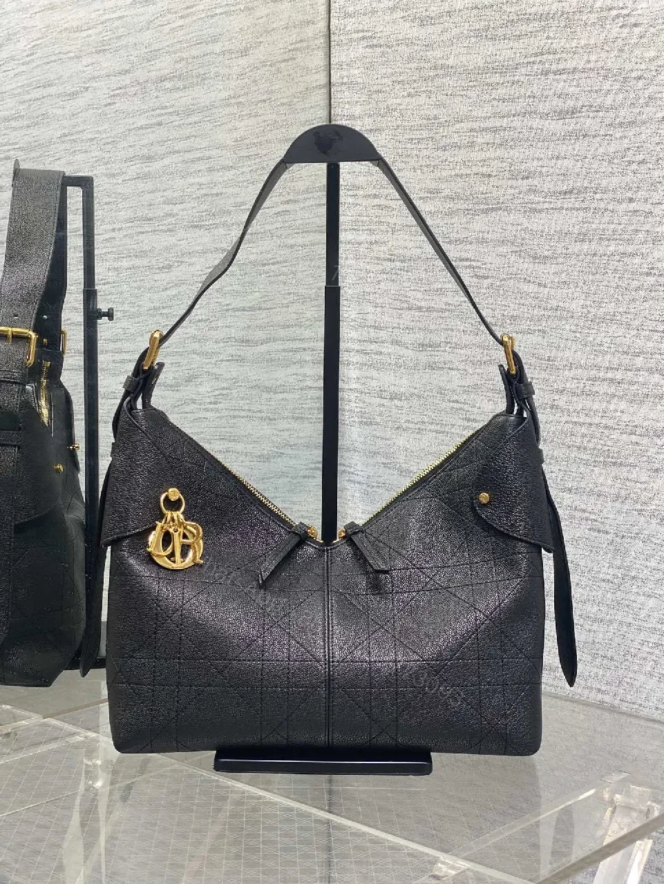 Quilted Hobo Bag - Luxe Comfort, Gold Charm, Everyday Style — view 1
