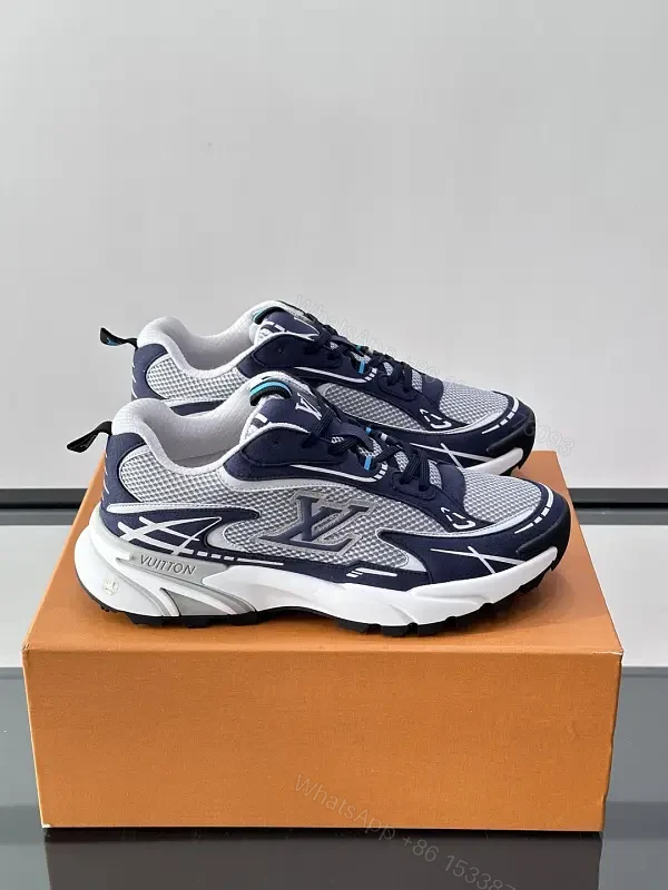 Blue Mesh Athletic Lightweight Sneakers — view 1