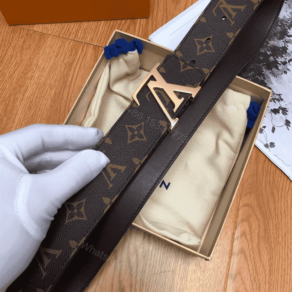 View 2 of LOUIS VUITTON BELT INITIALES REVERSIBLE MONOGRAM 1W NOIR BLACK/BROWN – B32