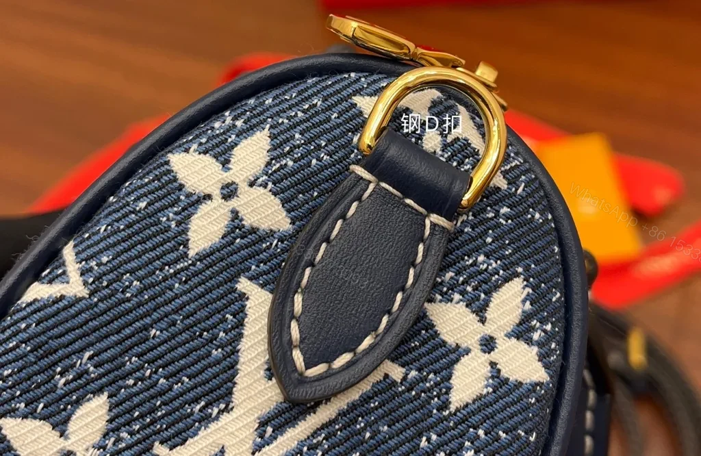 View 9 of Denim Monogram Satchel: City-Ready Luxe Bag