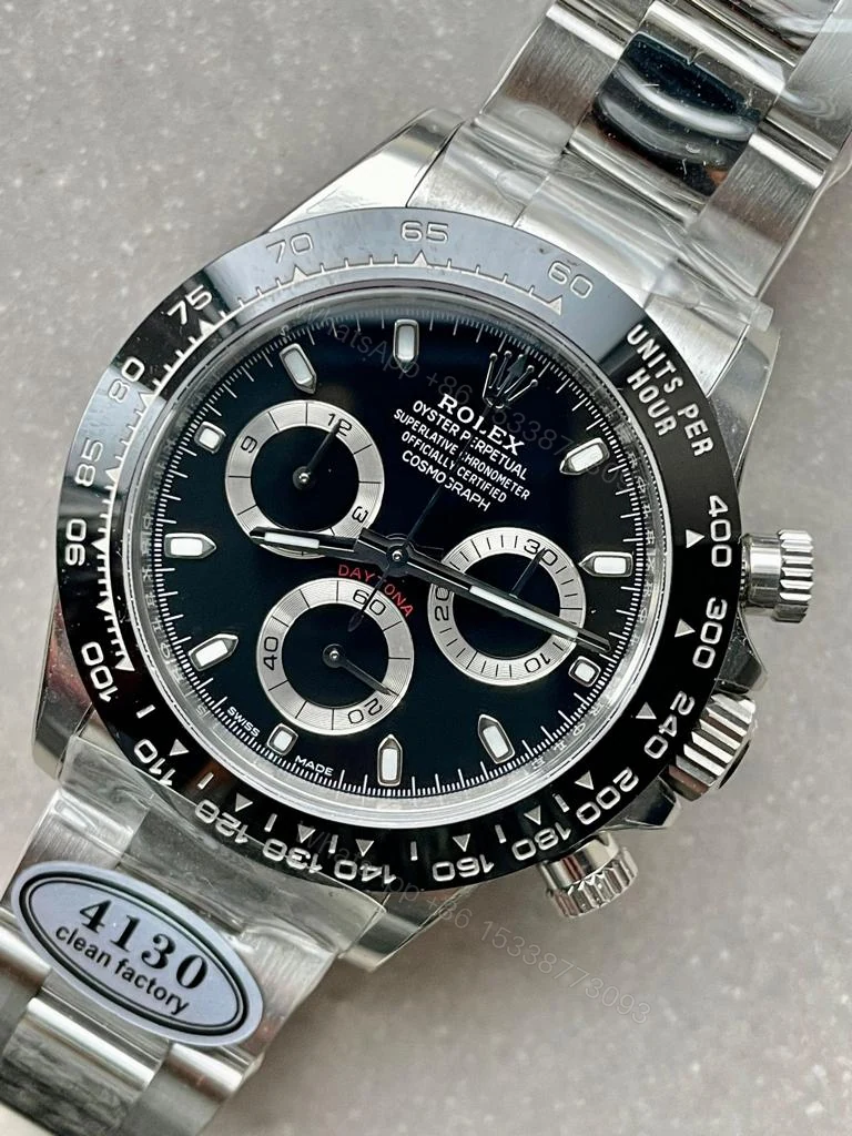 View 7 of CLEAN FACTORY 1:1 Rolex Daytona 116500 PANDA Best Edition CF 904L SS Case and BLACK Dial