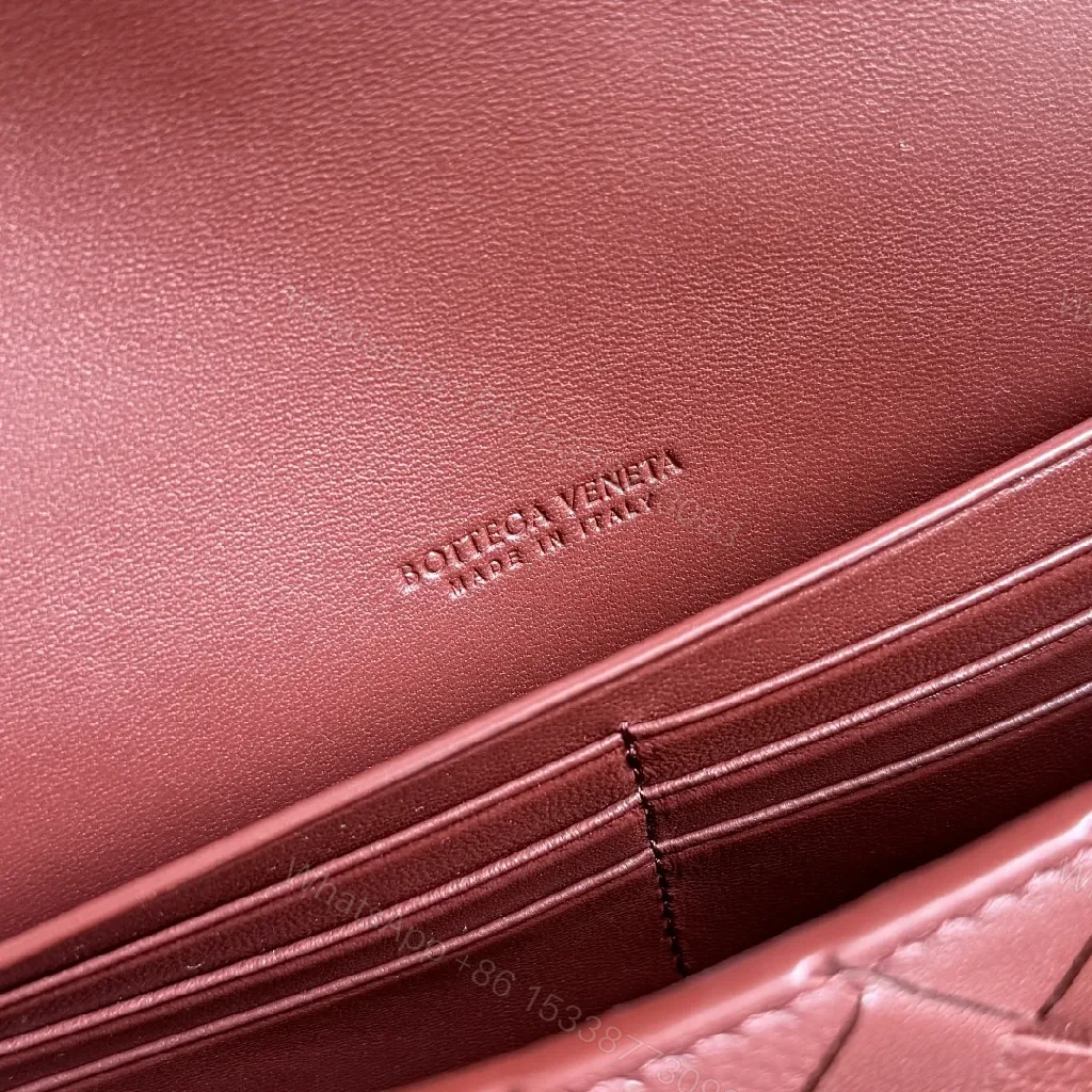 View 4 of Velvet Clutch: Woven Leather, Gold Twist Lock Evening Bag
