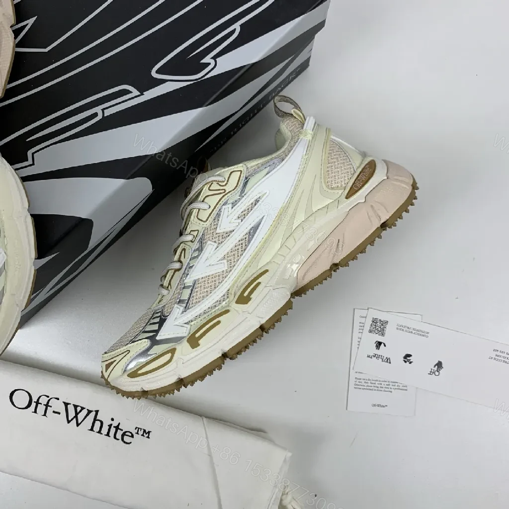 View 8 of Chunky Off-White High-Top Sneaker: Weathered Luxury Comfort
