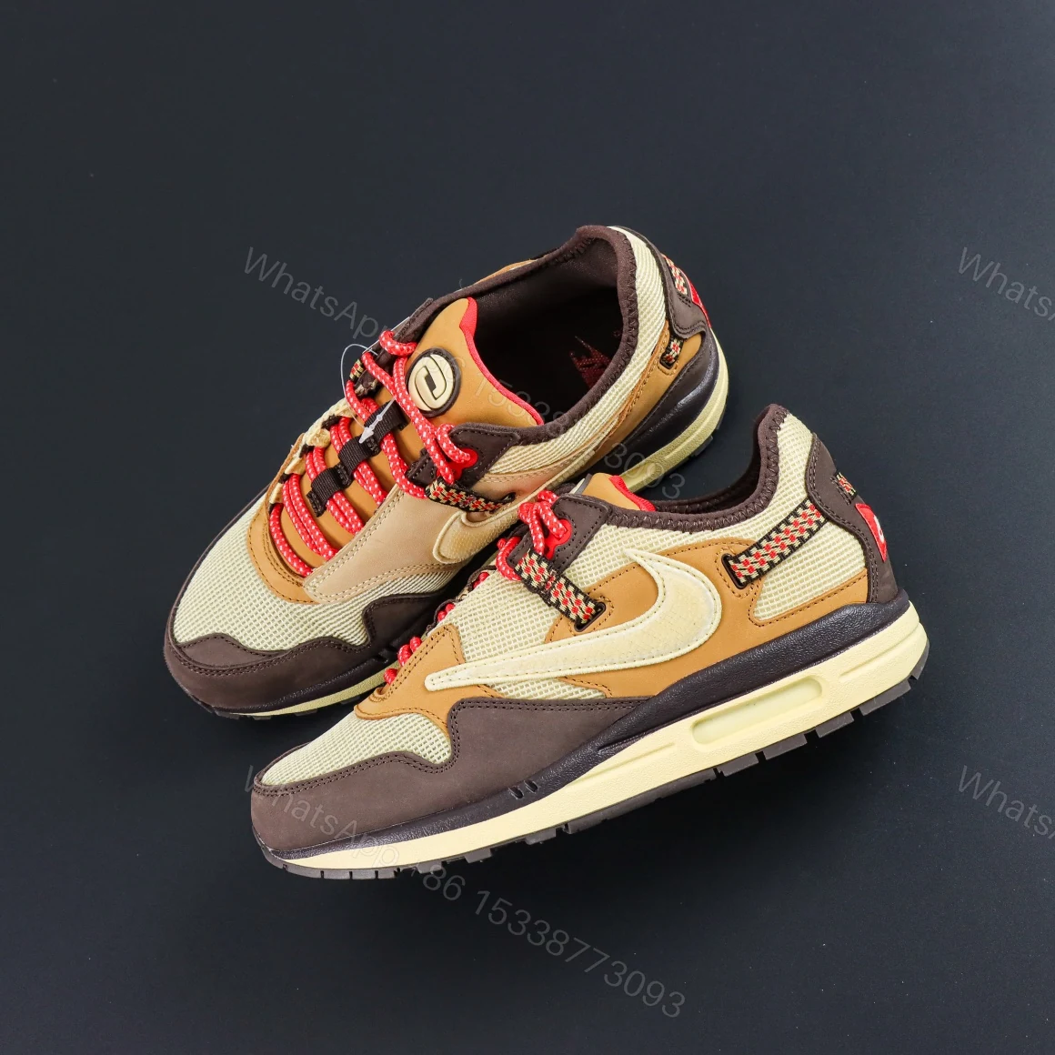 View 8 of Nike Air Max 1 Travis Scott Cactus Jack Baroque Brown Reps