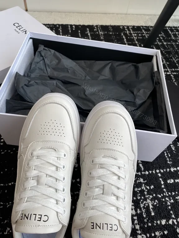 View 6 of Minimalist Luxury White Leather Sneakers - CELINE-Inspired, Comfortable, Timeless